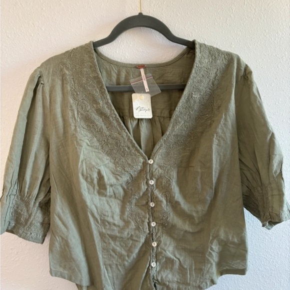 Free People Sage Button-Up Blouse - Picture 3 of 4